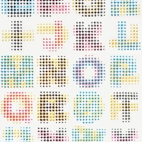 Evelin Kasikov’s cross-stitched CMYK alphabet