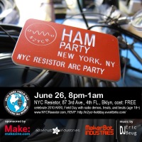 Ham radio party at NYC Resistor this Saturday