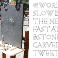 Tweets carved in stone