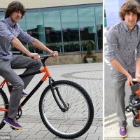 Designer wraps bike around pole to secure it