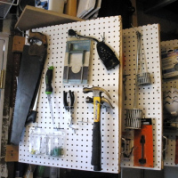 How-To: Peg Board “Leaves” For Compact Organization