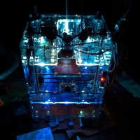 LED-illuminated acrylic MakerBot