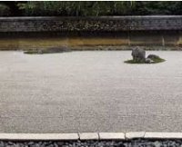 Visual structure of a zen rock garden