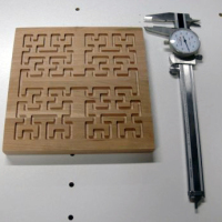 CNCed Hilbert curve trivet