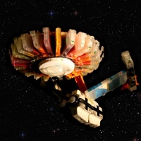 Starship Enterprise made from ink cartridges