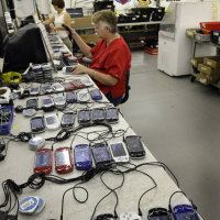 Inside a console refurbishment facility