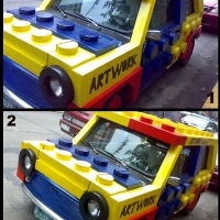 Life-size Lego car