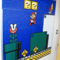 Pushpin Mario mural