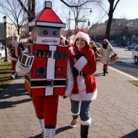 A robot Santa near you