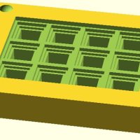 Printable molds for casting monolithic button arrays of any size