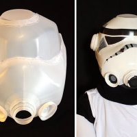 How-To:  Stormtrooper helmet from milk jugs