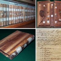 Wooden library, Italian-style