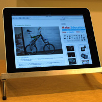Make a brushed aluminum iPad stand