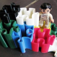 Interlocking puzzle bins on Thingiverse