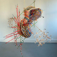 Nathalie Miebach’s Woven Data Sculptures