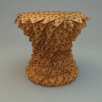 One hundred triangles stool