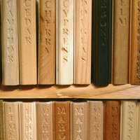 Woods of the world indexed as “library” of “books”