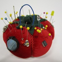 Pincushion with components