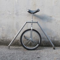 Unicycle with training wheels