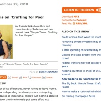 Amy Sedaris Crafts on NPR’s Marketplace