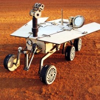 Impressive laser-cut wooden Mars rover model