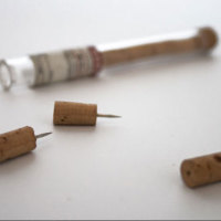 Self-capping cork pushpins