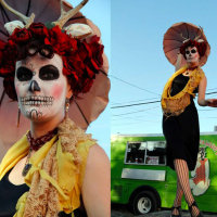 Beautiful “Deer” de los Muertos Costume