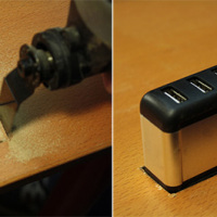 Make a desktop-embedded USB hub