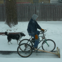 Firefly Workshop’s pedal-powered snow plow