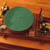 Steam-powered record player