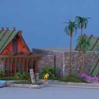 Atomic Age tiki time on the model railroad