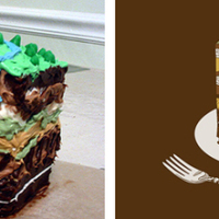 Cake models geological strata