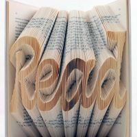 Clever book-folding sculpture trick