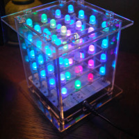 Laser-cut plexi case for LED cubes