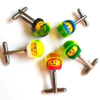 Lego Classic Space minifig head cufflinks