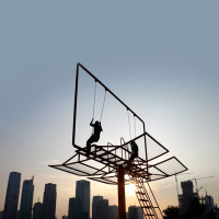 Billboards Converted To Swingsets