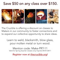 The Crucible Offers Class Discounts to Makers