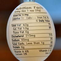 Egg With FDA Nutrition Label Courtesy Eggbot