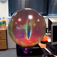 Kinect + Fancy Spherical Display = Giant Movement-Tracking Eyeball