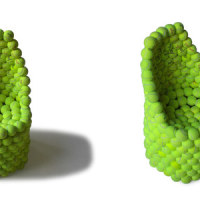 Furniture Made From Close-Packed Tennis Balls