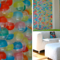 Decorate a Wall with Vending Machine Toy Capsules