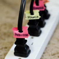 Bag Closure Power Strip Organization Hack