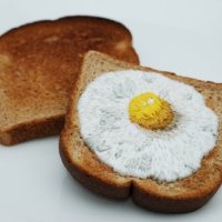 Needlework on Breakfast Foods