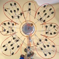 Electronic Flower Made of Parts-Built 555s