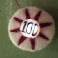 Needle Felted Pinball Bumper Necklace