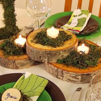 Holiday Moss Tablescapes