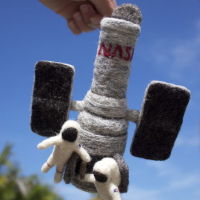 Needle-Felted Hubble Space Telescope