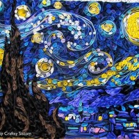 Quilled Starry Night