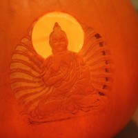 Laser-etched Pumpkin