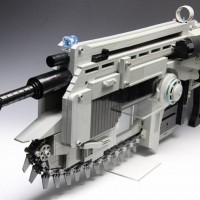 Life-Size Lego “Gears of War” Rubber Band Gun w/ Working Chainsaw